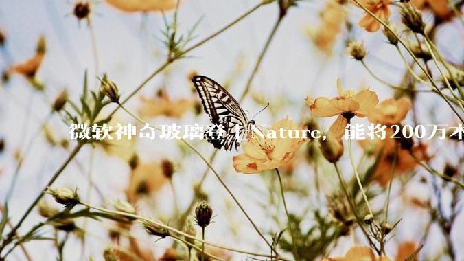 微软神奇玻璃登上Nature，能将200万本书存储1万年_数据_Silica_技术